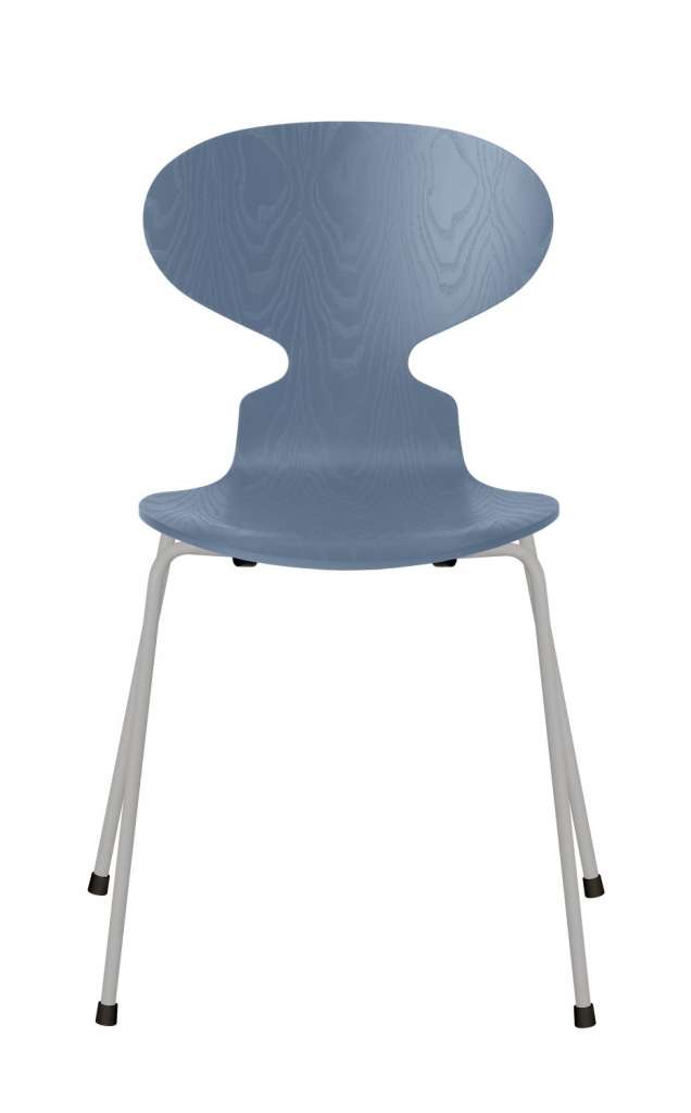 Fritz Hansen - Ant Stuhl - dusk blue  - gefärbte Esche - Chrom Gestell - indoor