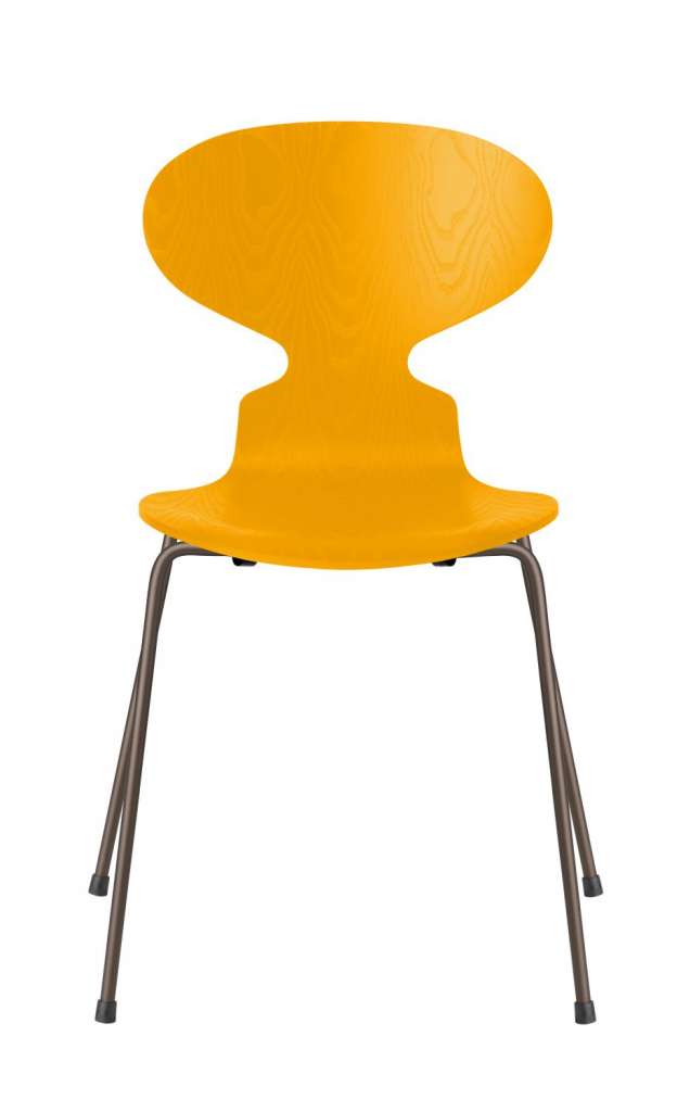 Fritz Hansen - Ant Stuhl - true yellow - gefärbte Esche - Chrom Gestell - indoor
