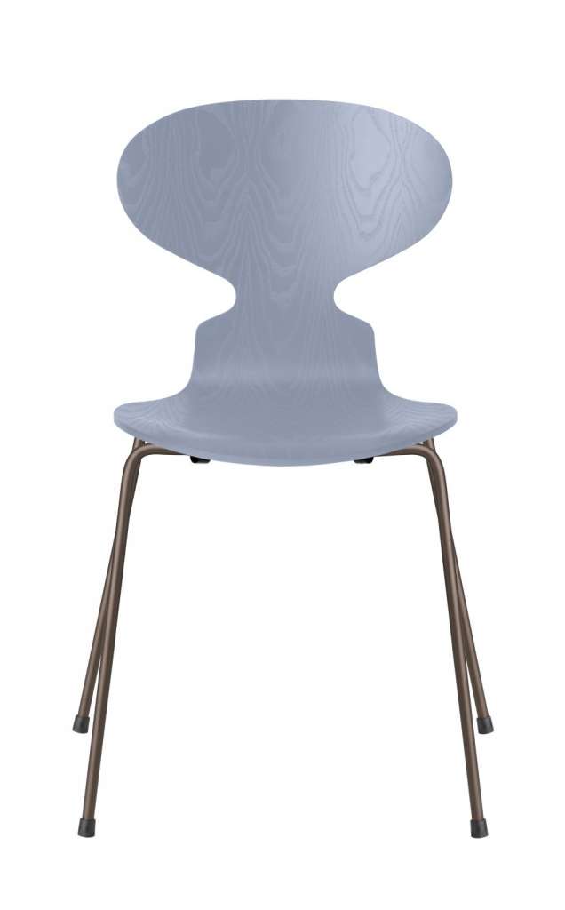 Fritz Hansen - Ant Stuhl - lavender blue  - gefärbte Esche - Chrom Gestell - indoor