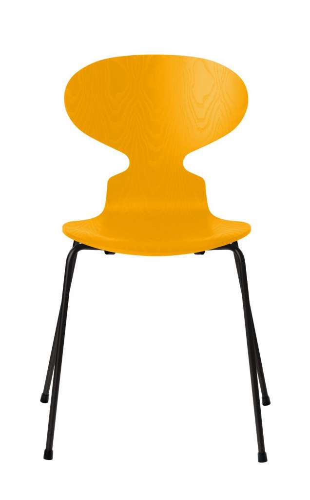 Fritz Hansen - Ant Stuhl - true yellow - gefärbte Esche - Chrom Gestell - indoor