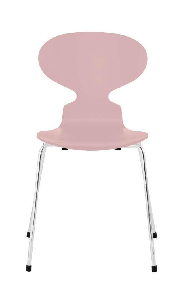 Fritz Hansen - Ant Stuhl - pale rose - lackiert - Gestell Chrom - indoor