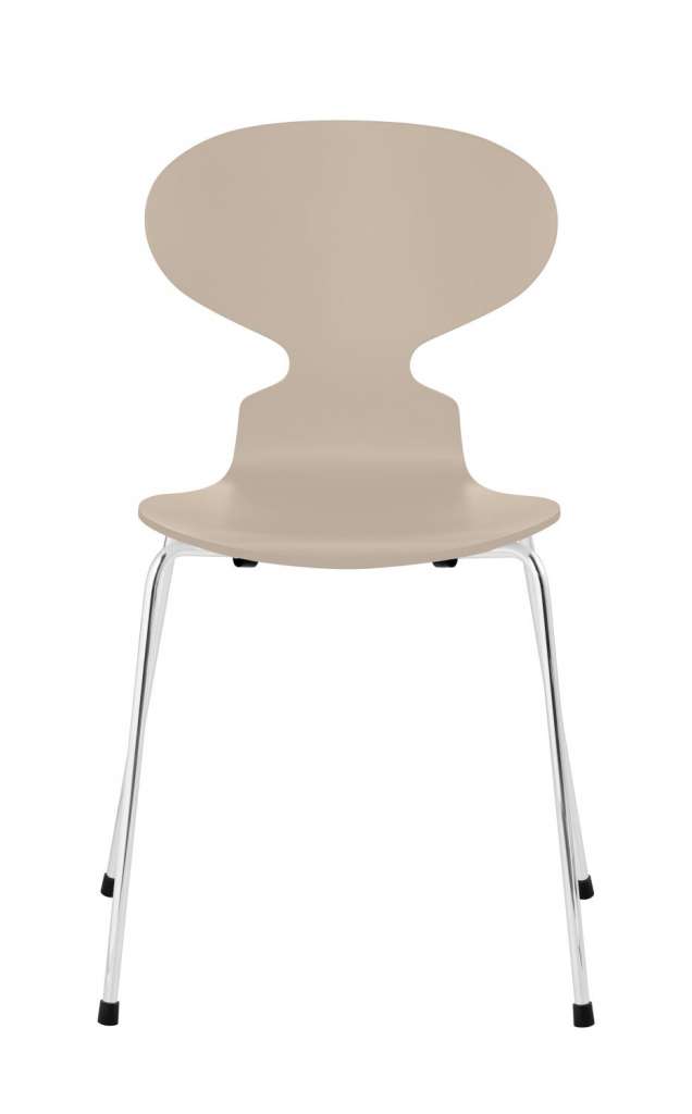 Fritz Hansen - Ant Stuhl - light beige - gefärbte Esche - Chrom Gestell - indoor
