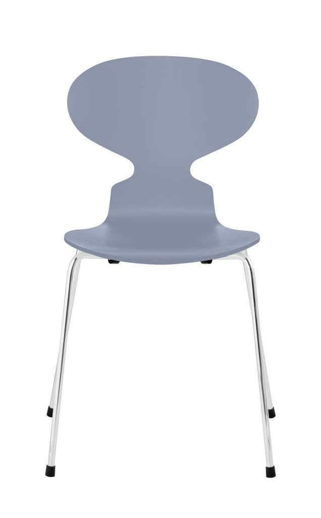 Fritz Hansen - Ant Stuhl - lavender blue  - gefärbte Esche - Chrom Gestell - indoor