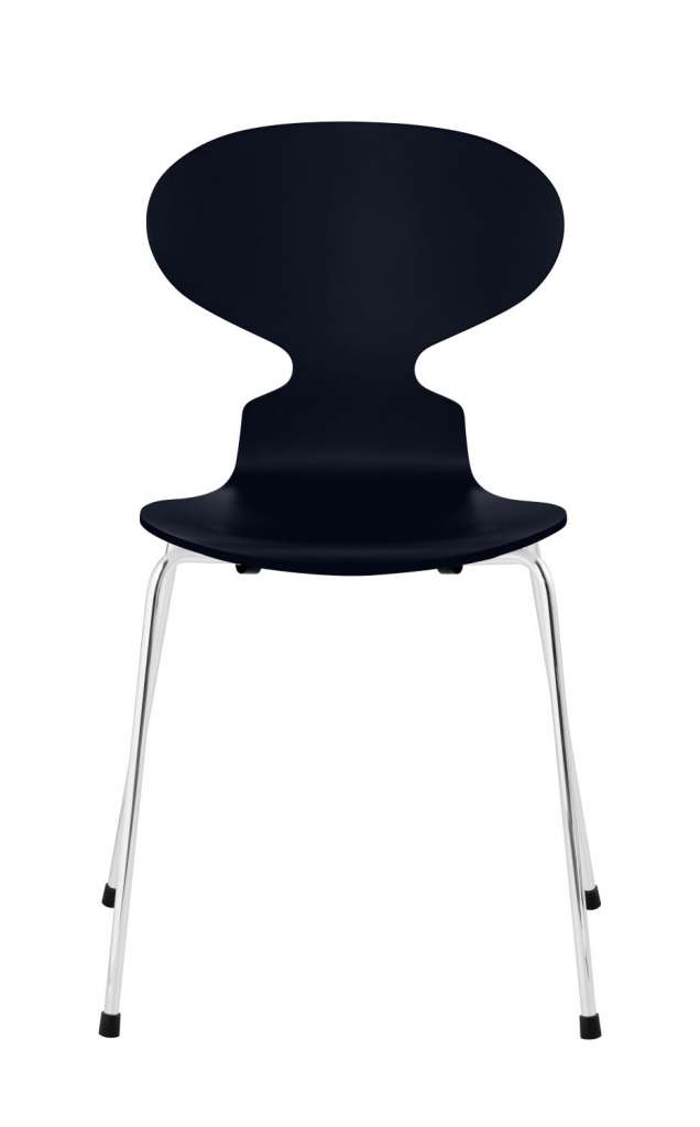 Fritz Hansen - Ant Stuhl - midnight blue - gefärbte Esche - Chrom Gestell - indoor