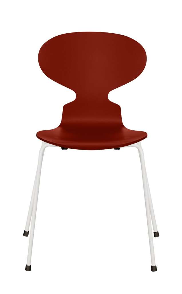 Fritz Hansen - Ant Stuhl - venetian red - gefärbte Esche - Chrom Gestell - indoor