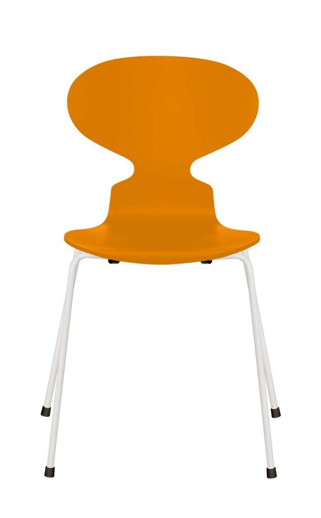Fritz Hansen - Ant Stuhl - burnt yellow  - gefärbte Esche - Chrom Gestell - indoor