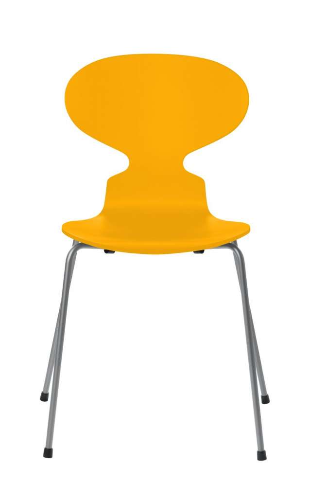 Fritz Hansen - Ant Stuhl - true yellow - gefärbte Esche - Chrom Gestell - indoor
