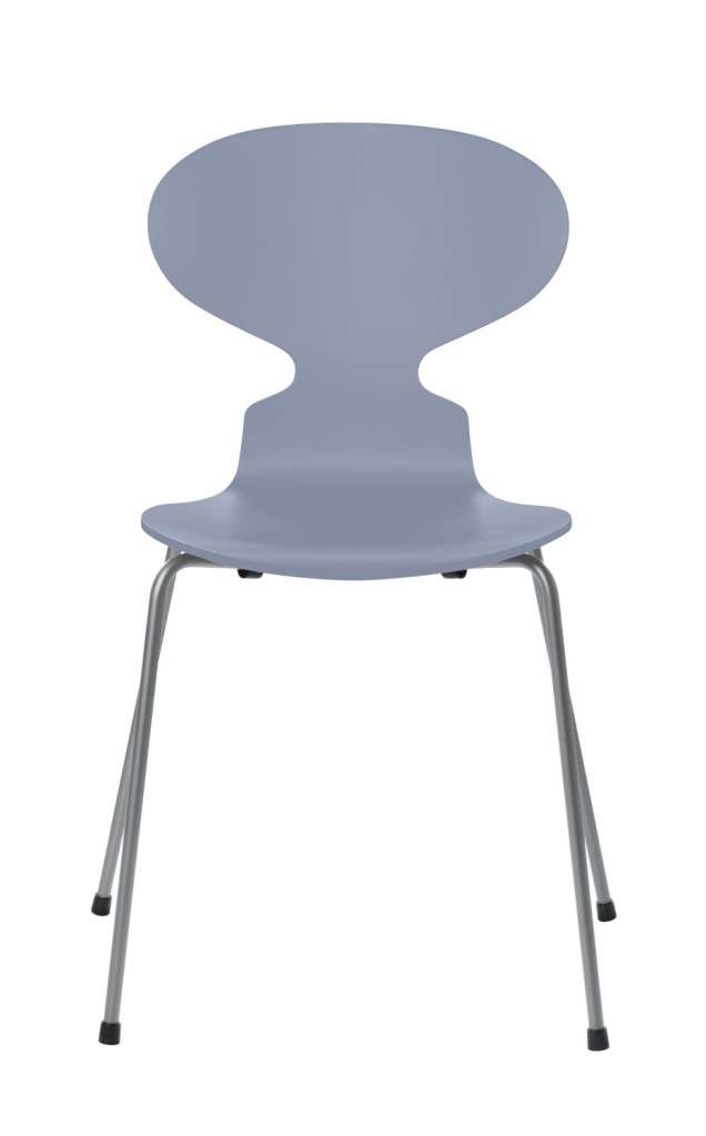Fritz Hansen - Ant Stuhl - lavender blue  - gefärbte Esche - Chrom Gestell - indoor