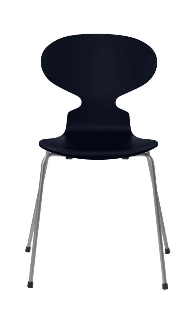 Fritz Hansen - Ant Stuhl - midnight blue - gefärbte Esche - Chrom Gestell - indoor