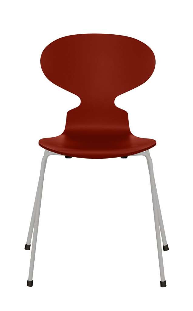 Fritz Hansen - Ant Stuhl - venetian red - gefärbte Esche - Chrom Gestell - indoor