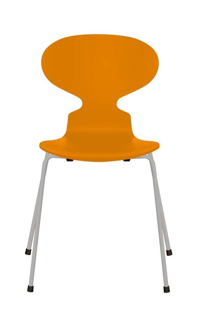 Fritz Hansen - Ant Stuhl - burnt yellow  - gefärbte Esche - Chrom Gestell - indoor