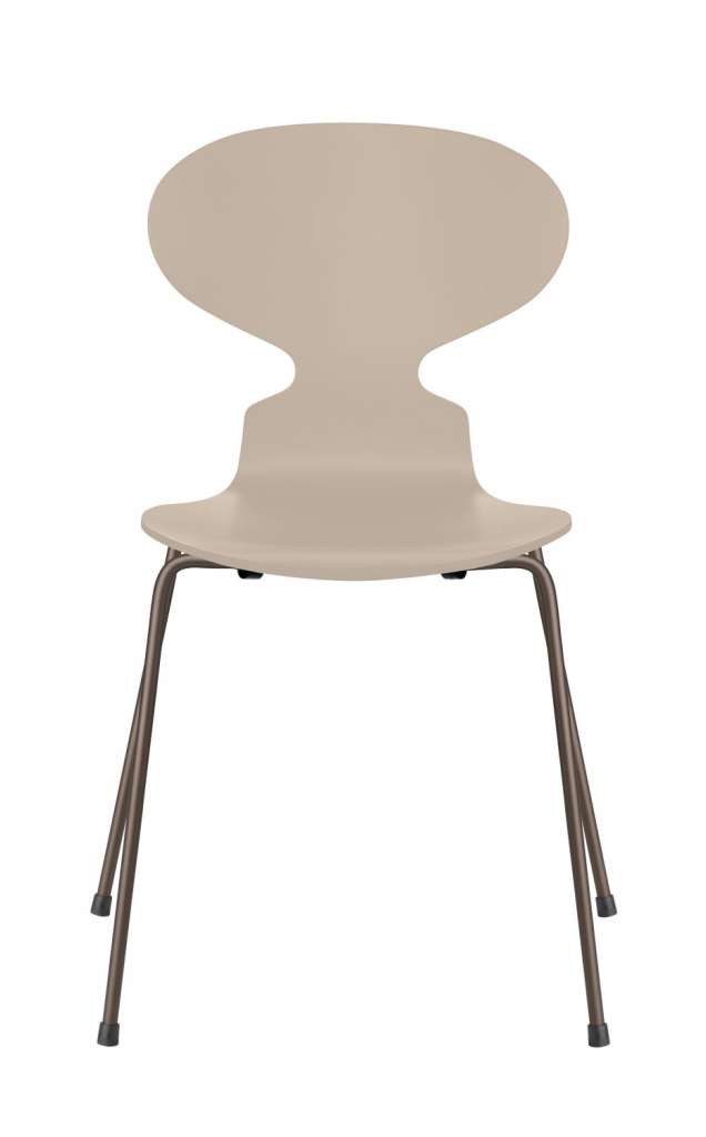 Fritz Hansen - Ant Stuhl - light beige - gefärbte Esche - Chrom Gestell - indoor