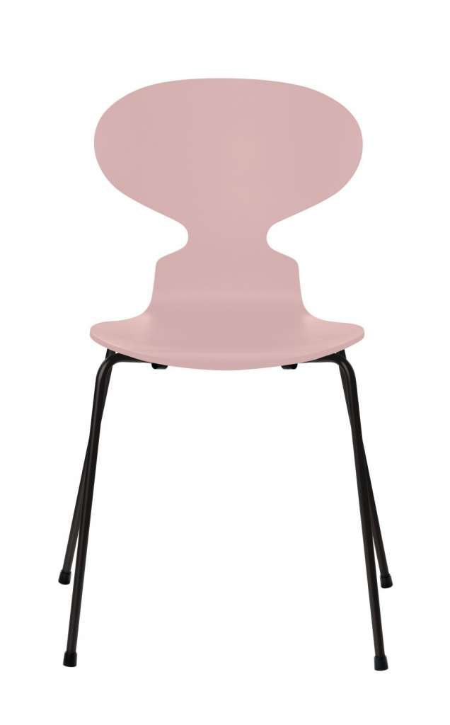Fritz Hansen - Ant Stuhl - pale rose - lackiert - Gestell schwarz - indoor