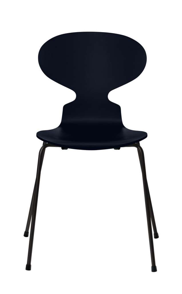 Fritz Hansen - Ant Stuhl - midnight blue - gefärbte Esche - Chrom Gestell - indoor