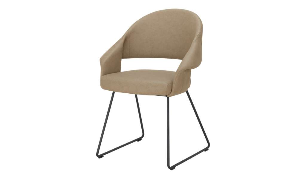 uno Kufenstuhl  Lena ¦ beige Stühle > Esszimmerstühle > Esszimmerstühle mit Armlehnen - Höffner