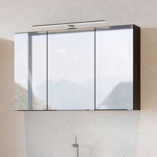 Badezimmer Spiegelschrank in Dunkelgrau 100 cm breit
