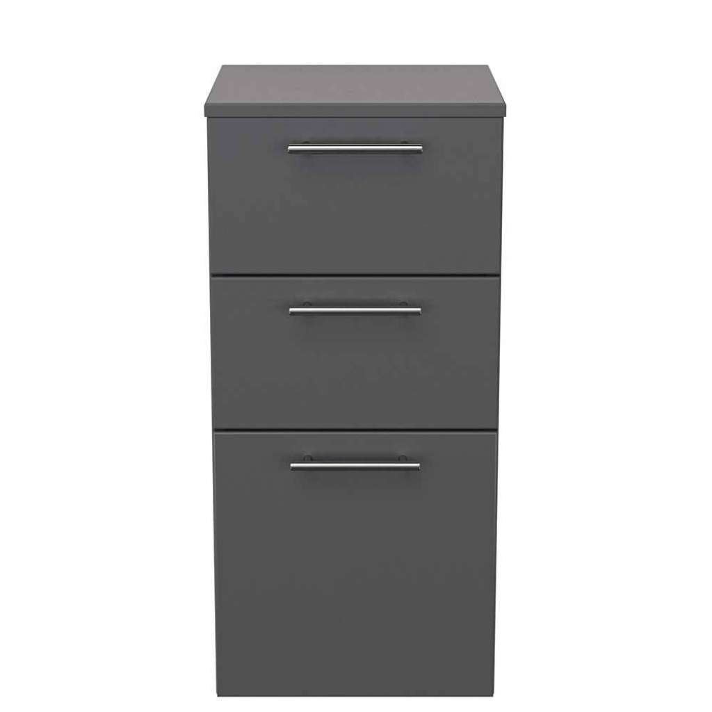 Badezimmer Unterschrank in Anthrazit 75 cm hoch