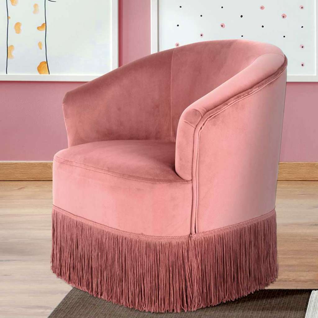 Samt Sessel in Altrosa Kinderzimmer