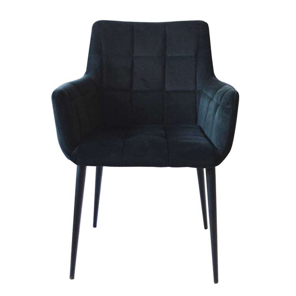 Esstischstühle mit Armlehnen Schwarz (2er Set)