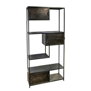 Eisen Standregal in Schwarz 100 cm breit