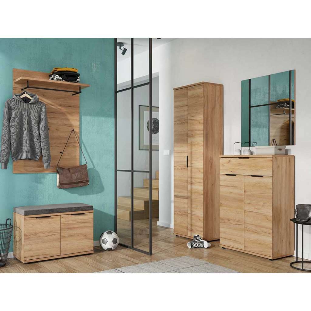 Garderoben Set in Wildeichefarben Made in Germany (5-teilig)