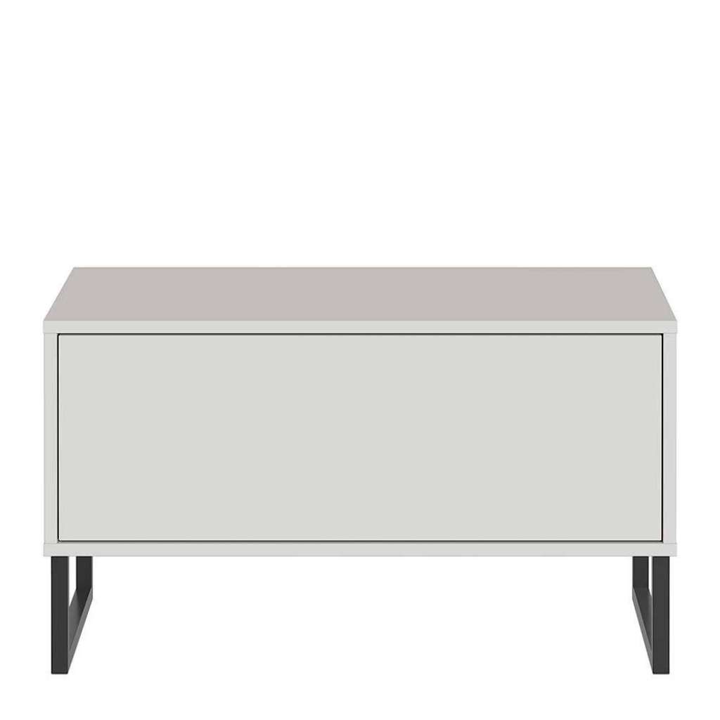 Dielenbank in Creme Weiß einer Schublade