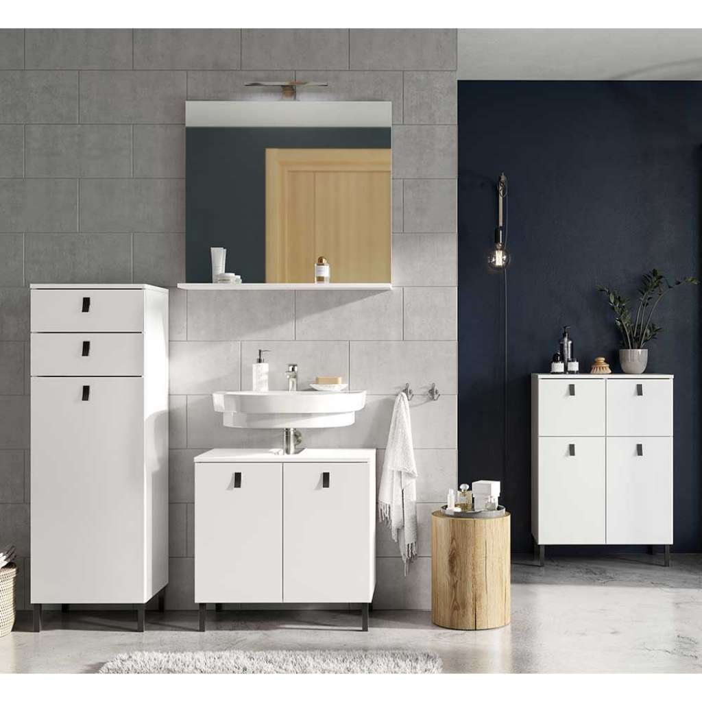 Badezimmer Set in Weiß modern (4-teilig)