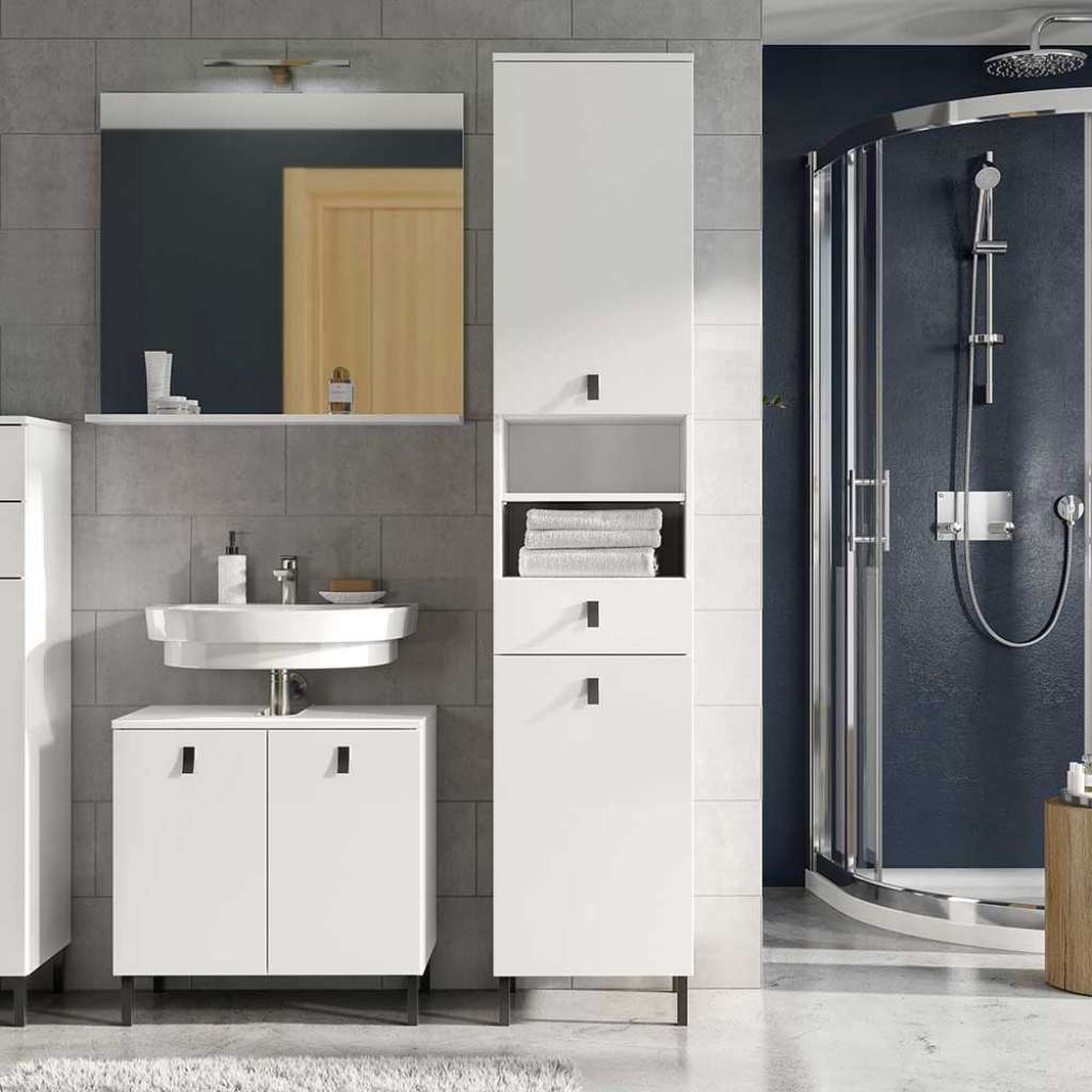 Möbel Set in Weiß Badezimmer (3-teilig)