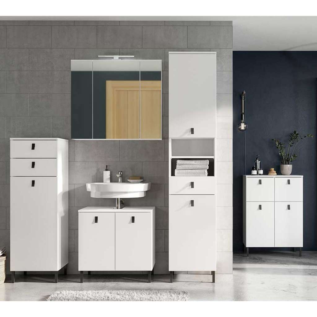 Badezimmerset in Weiß Made in Germany (5-teilig)