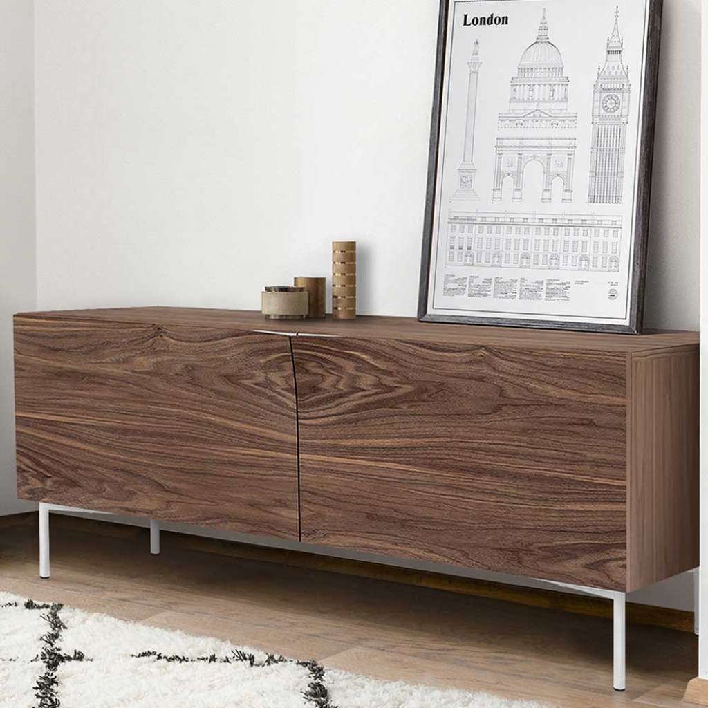 Sideboard im Retrostil Walnussfarben furniert