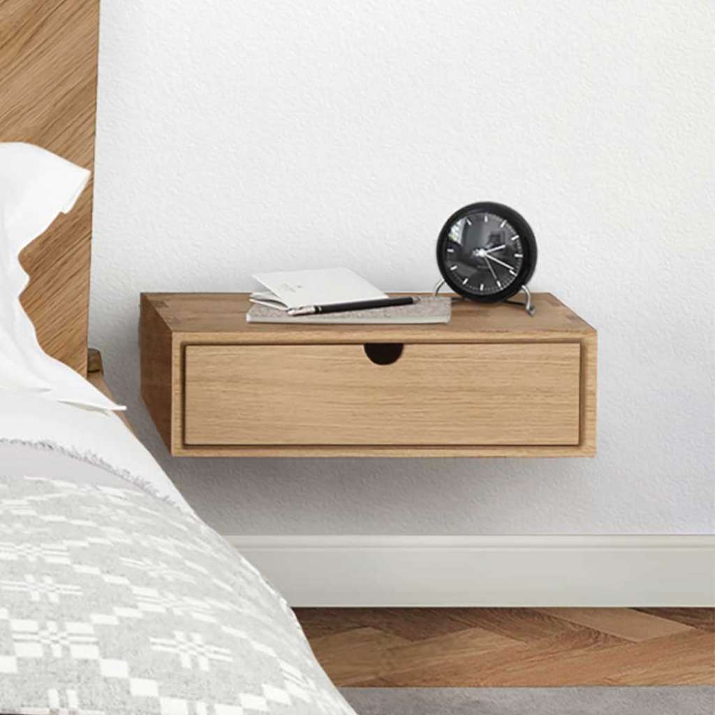 Hängenachtschrank mit Eiche furniert 40 cm breit