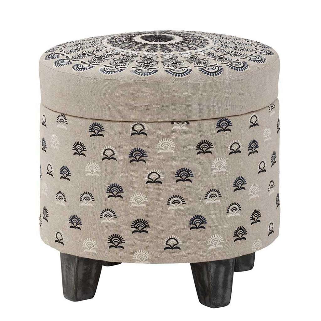 Polsterhocker mit Mandala Motiv Stauraum