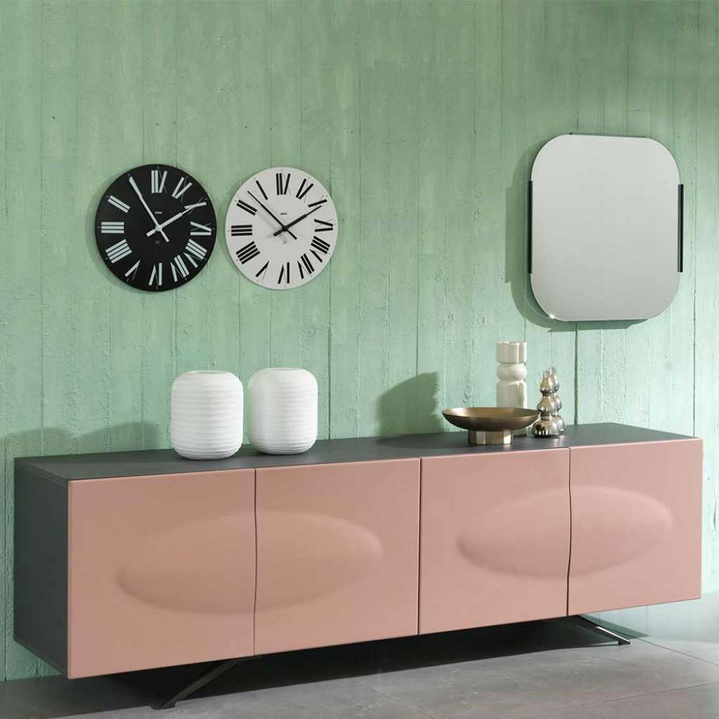 Design Lowboard in Altrosa und Anthrazit modern