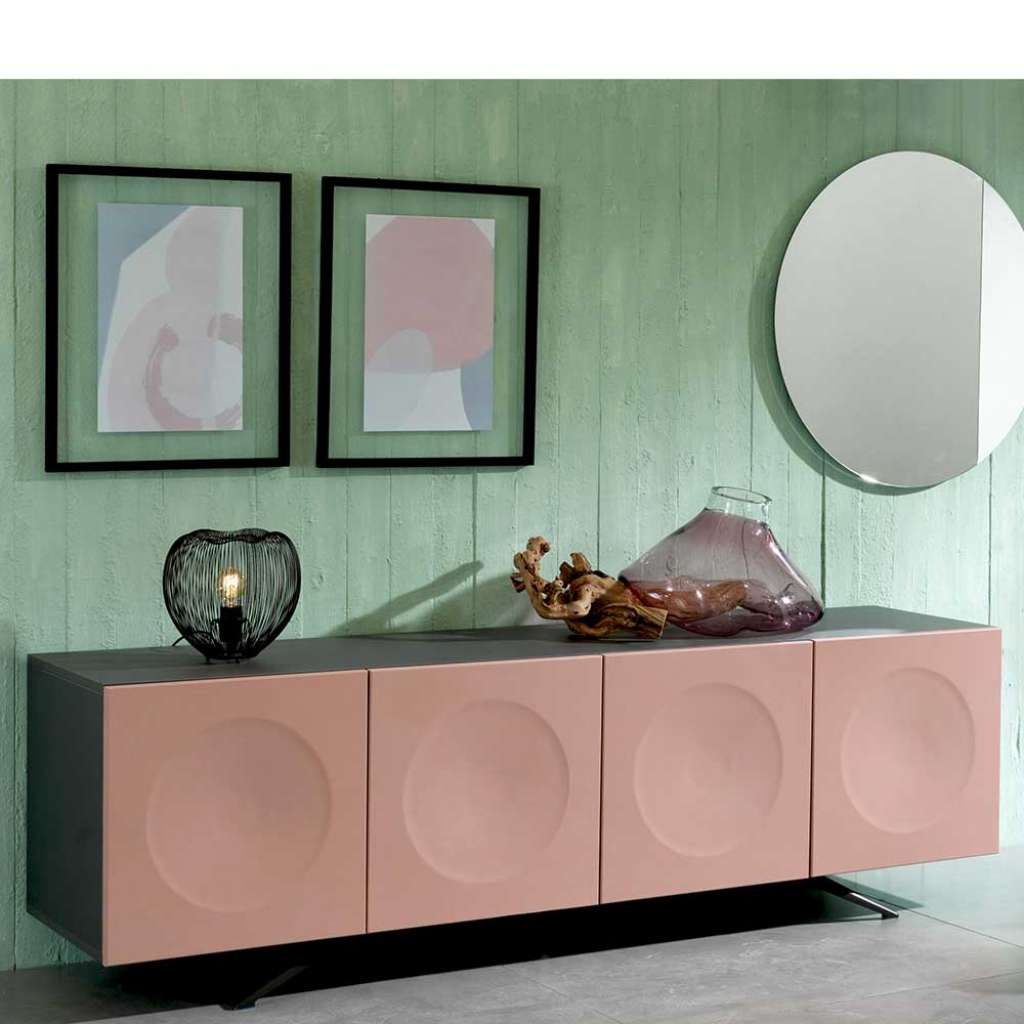Türen Sideboard in Altrosa Anthrazit
