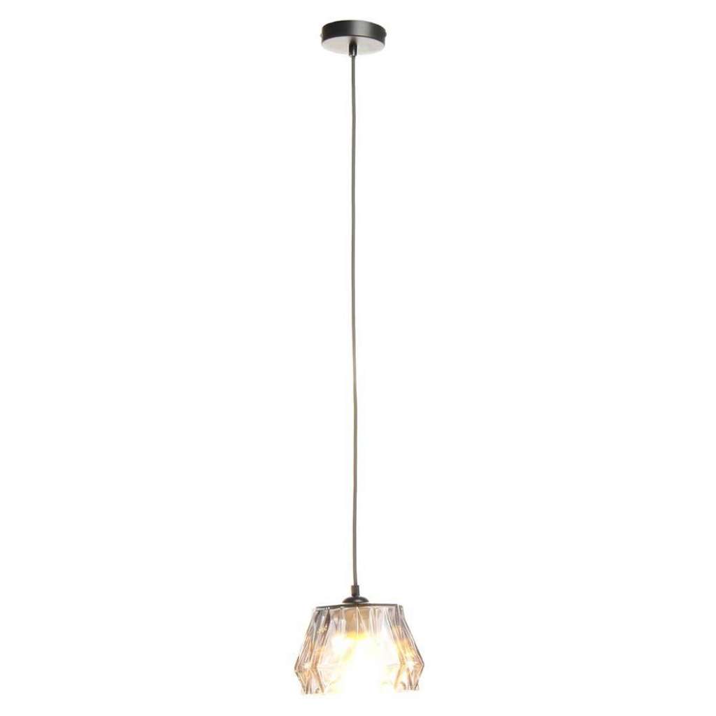 Glas Deckenlampe in Grau Glas