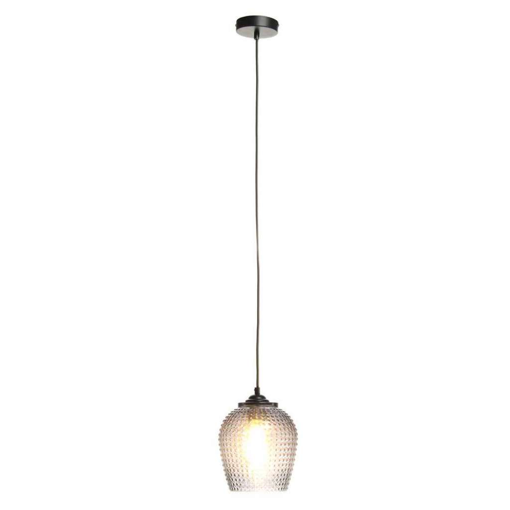 Hängelampe in Grau Glasschirm