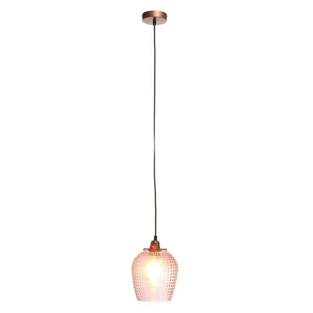 Glas Hängelampe in Rosa modern