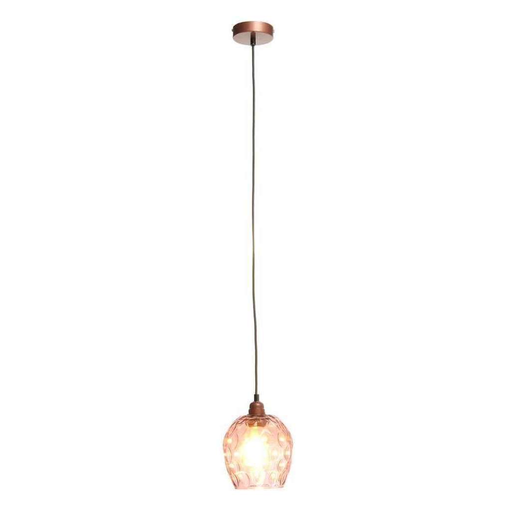 Pendelleuchte in Violett Glas