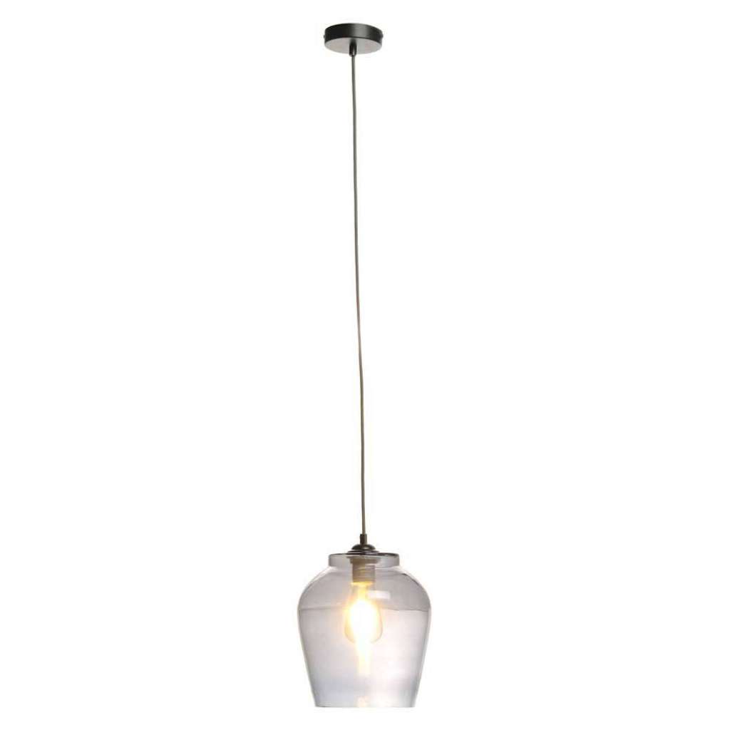 Hängelampe aus Glas in Grau modern