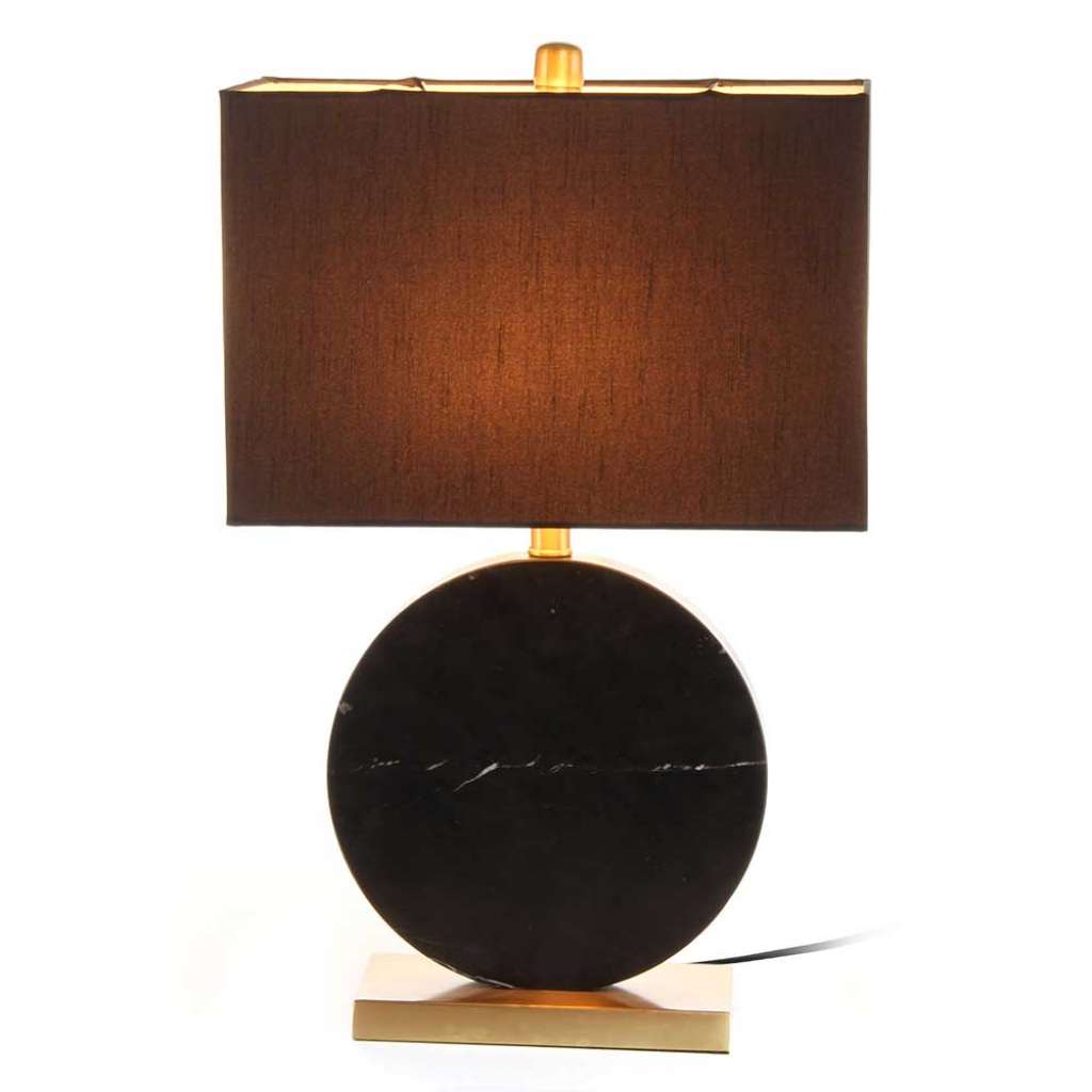 Tischlampe in Schwarz und Goldfarben modern