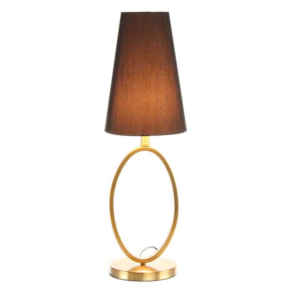Tischlampe in Goldfarben und Schwarz modern
