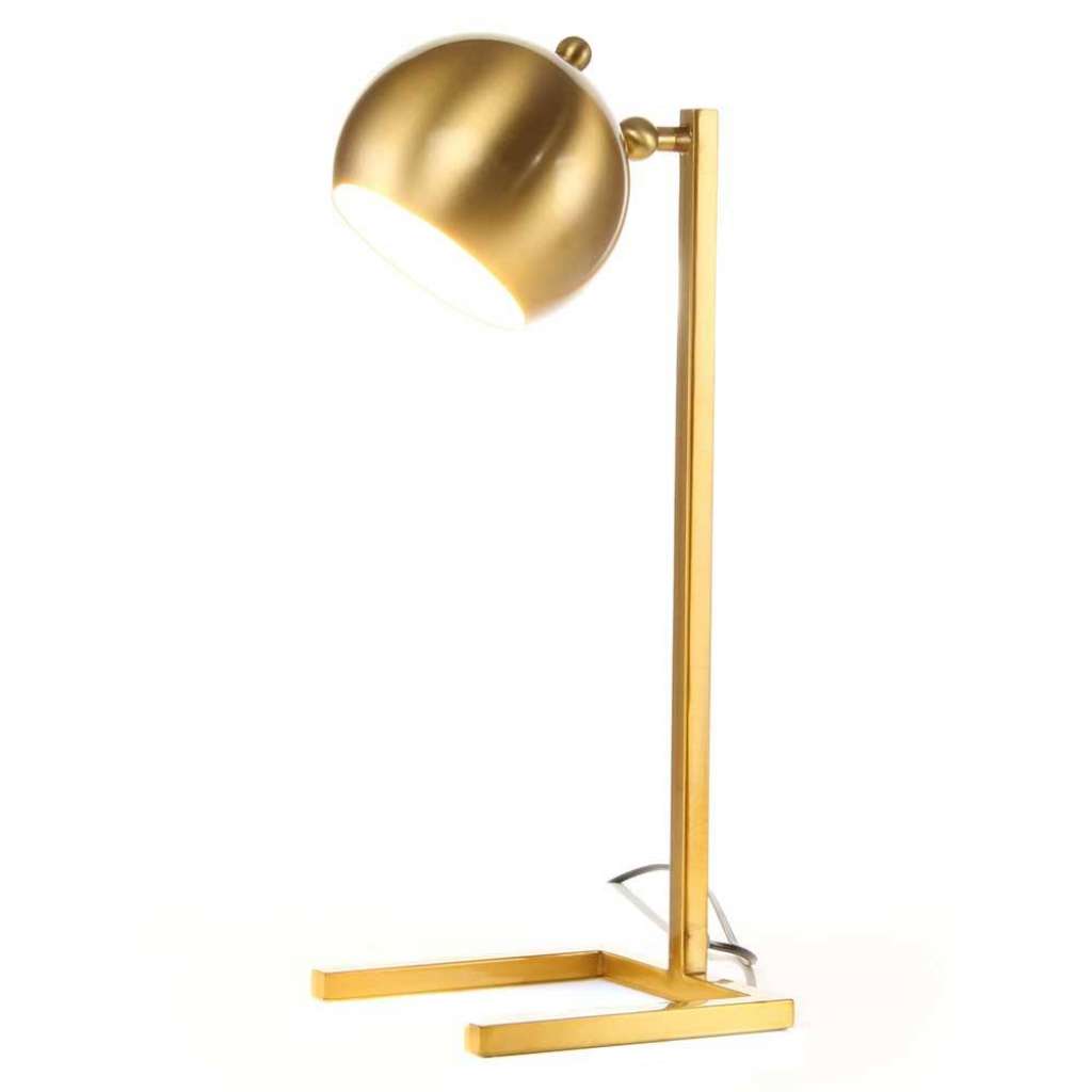 Design Tischleuchte in Goldfarben 50 cm hoch