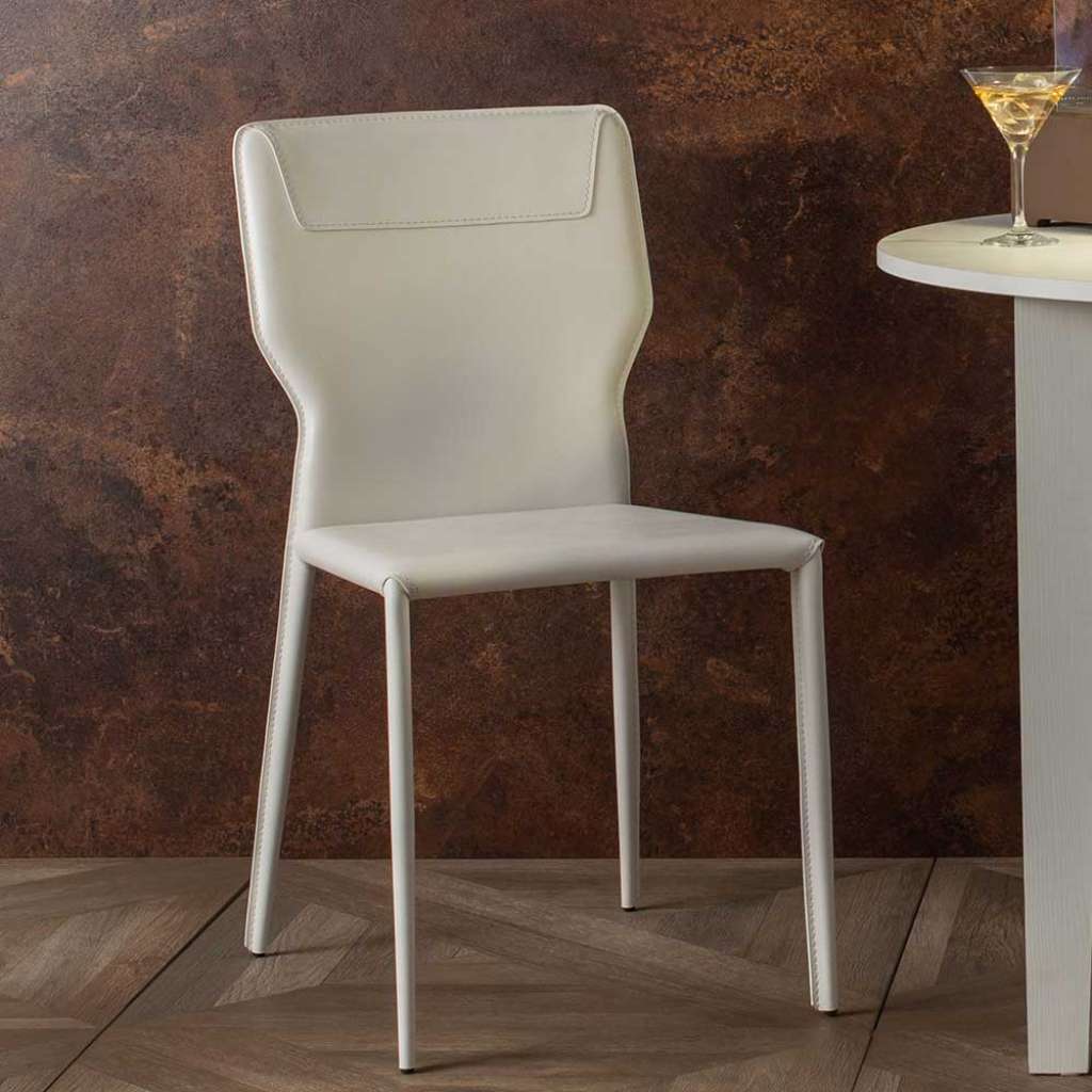 Esszimmerstühle in Weiß Kunstleder modern (2er Set)