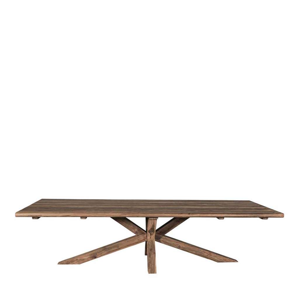Küchentisch aus Teak Recyclingholz rustikalen Landhausstil
