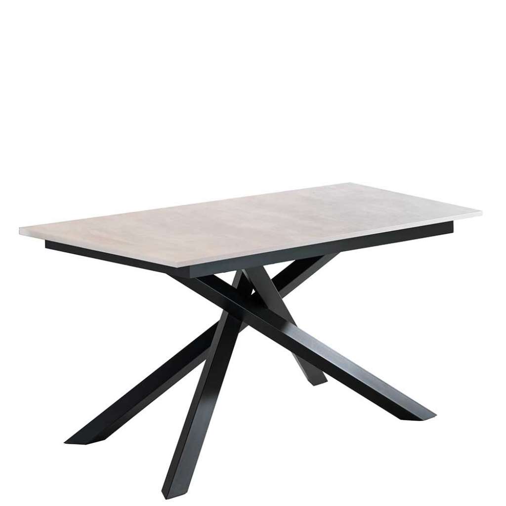 Küchentisch in Creme Weiß und Schwarz Kopfauszug