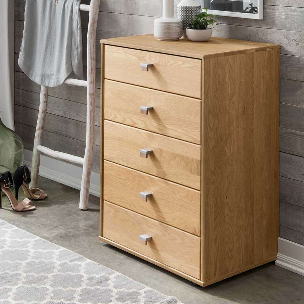 Schubladenkomode aus Eiche teilmassiv 60 cm breit