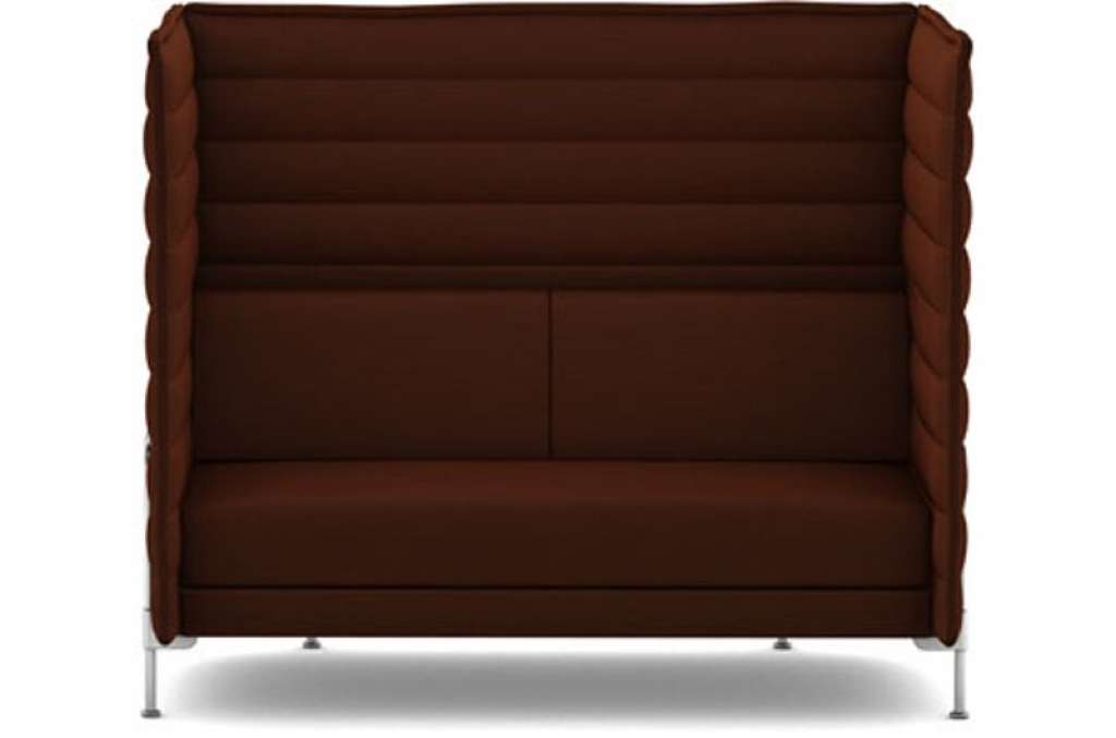 Vitra - Alcove Highback 2-Sitzer Sofa - Laser dunkelbraun - indoor