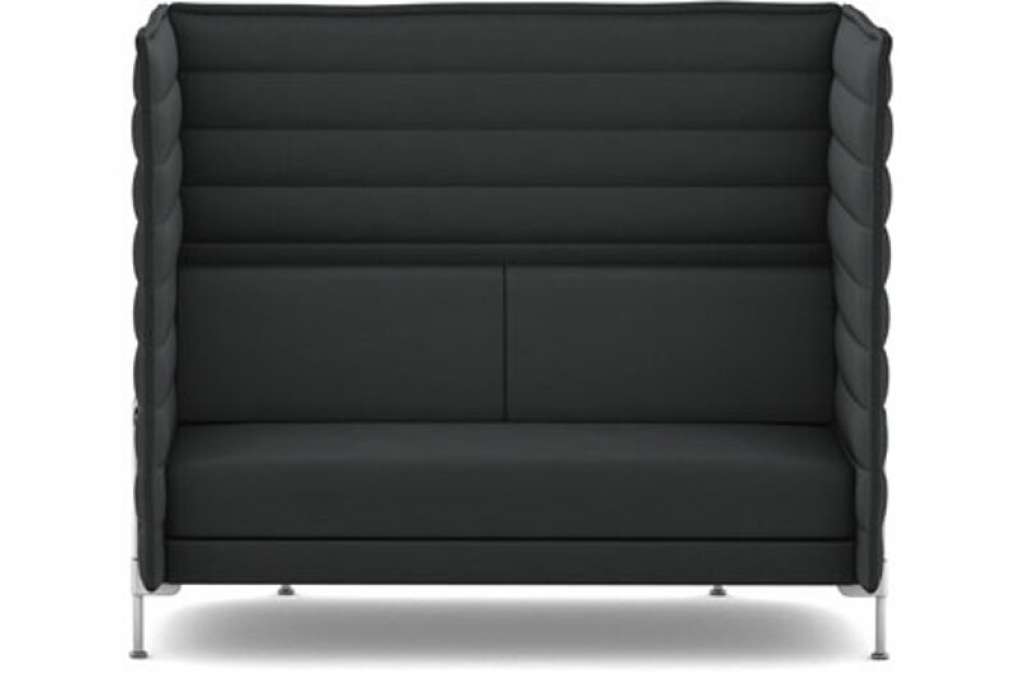 Vitra - Alcove Highback 2-Sitzer Sofa - Laser dunkelgrau - indoor