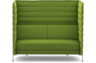 Vitra - Alcove Highback 2-Sitzer Sofa - Laser grün - indoor