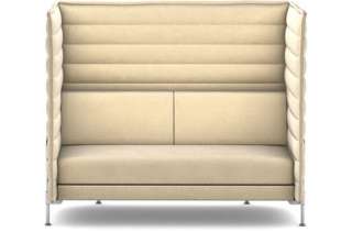 Vitra - Alcove Highback 2-Sitzer Sofa - Laser elfenbein - indoor